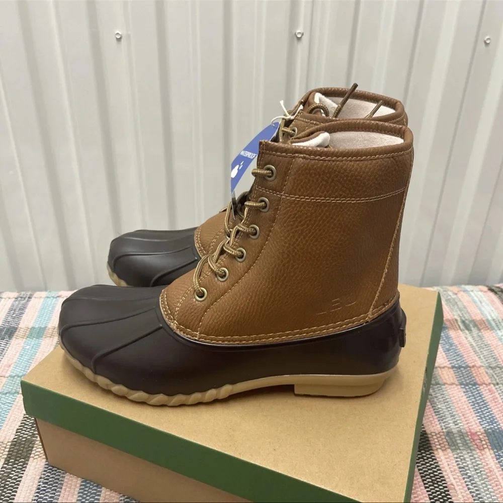 New in Box JBU Jambu Men's Size 12 Dk Brown & Tan Waterproof Boots